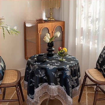 Stolnjak s vezom, materijal od tkanine, moderan kineski stil, uzorak biljaka i cvijeća