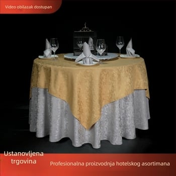 Premium hotelski stolnjaci za bankete i navlake za stolice, pravokutni i okrugli oblici, 100% pamuk, minimalistički stil