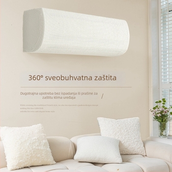 Elastični zaštitni pokrov protiv prašine za unutarnje zidne klima uređaje, s panelom protiv izravnog protoka zraka