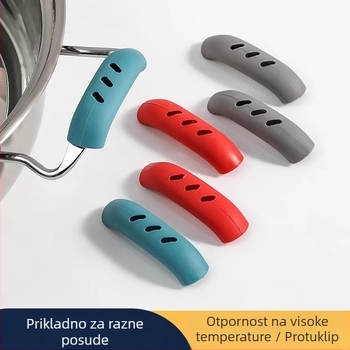 Silikonsko kućište za ručku lonca, zaštita od opeklina i toplinske izolacije, univerzalna prilagodba za lonce i wokove