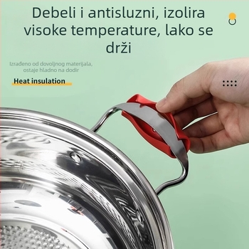 Silikonsko kućište za ručku lonca, zaštita od opeklina i toplinske izolacije, univerzalna prilagodba za lonce i wokove