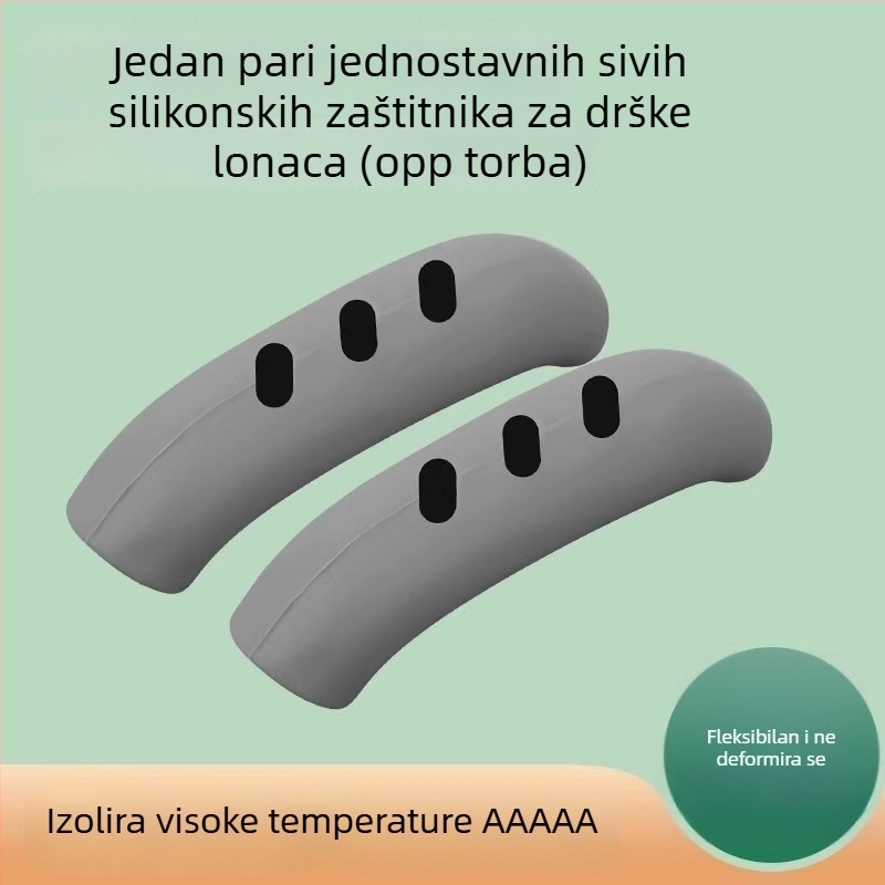 Silikonsko kućište za ručku lonca, zaštita od opeklina i toplinske izolacije, univerzalna prilagodba za lonce i wokove