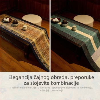 Dvostrana čajna podloga za stol — poliester, kineski klasični stil, Love is Weird