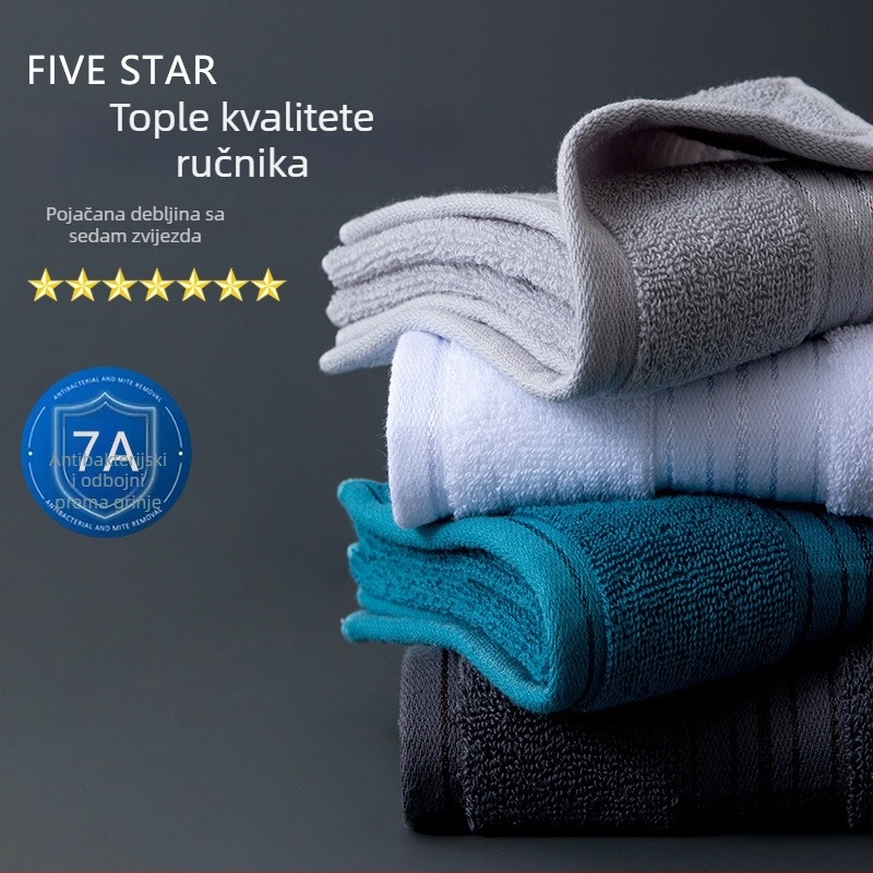 Ručnik za lice od dugovlaknastog pamuka, unisex, 200 g i više, upijajući i bez dlačica