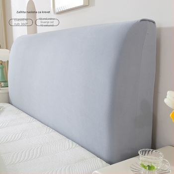 Univerzalni pokrivalo za naslon kreveta s elastičnim potpuno obloženim dizajnom, poliester, moderni minimalistički stil, zaštita od prašine i podrška za leđa.