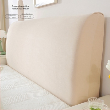 Univerzalni pokrivalo za naslon kreveta s elastičnim potpuno obloženim dizajnom, poliester, moderni minimalistički stil, zaštita od prašine i podrška za leđa.