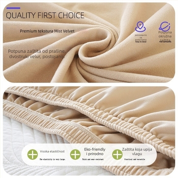 Univerzalni pokrivalo za naslon kreveta s elastičnim potpuno obloženim dizajnom, poliester, moderni minimalistički stil, zaštita od prašine i podrška za leđa.