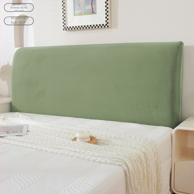 Univerzalni pokrivalo za naslon kreveta s elastičnim potpuno obloženim dizajnom, poliester, moderni minimalistički stil, zaštita od prašine i podrška za leđa.