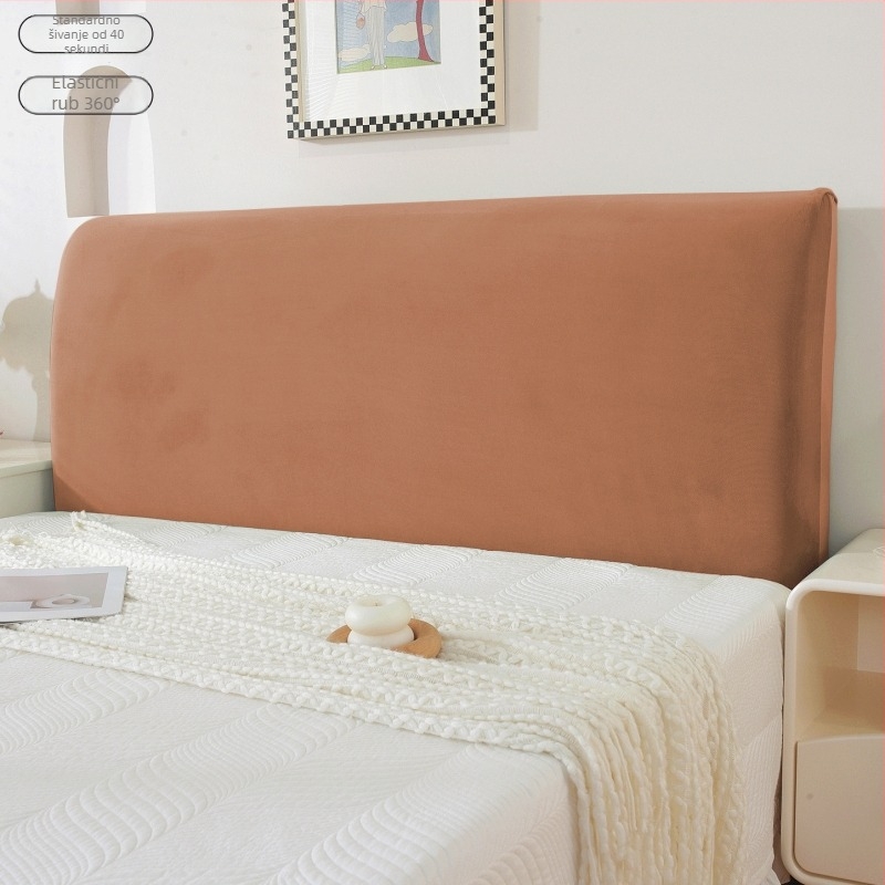 Univerzalni pokrivalo za naslon kreveta s elastičnim potpuno obloženim dizajnom, poliester, moderni minimalistički stil, zaštita od prašine i podrška za leđa.