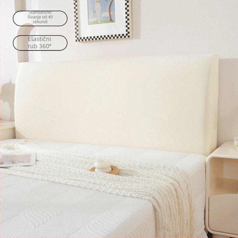Univerzalni pokrivalo za naslon kreveta s elastičnim potpuno obloženim dizajnom, poliester, moderni minimalistički stil, zaštita od prašine i podrška za leđa.