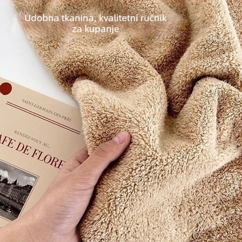 Troje ručnike za kupanje u Ins stilu, debeli mikrovlaknasti ručnici, bez dlačica, upijajući, Jacquard 150d