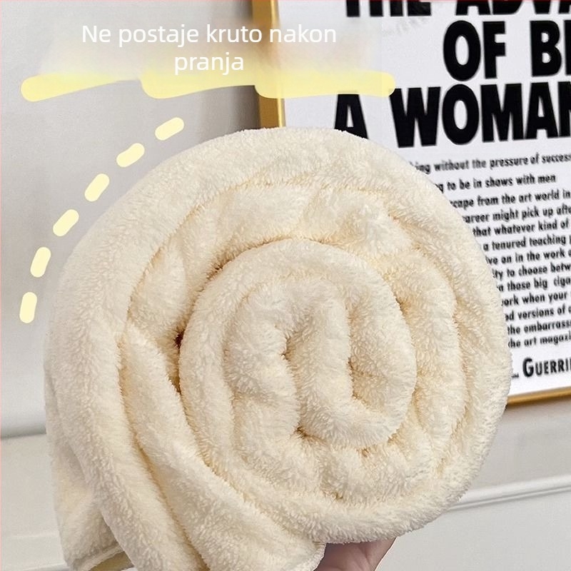Troje ručnike za kupanje u Ins stilu, debeli mikrovlaknasti ručnici, bez dlačica, upijajući, Jacquard 150d