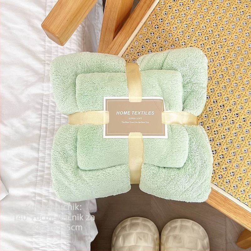 Troje ručnike za kupanje u Ins stilu, debeli mikrovlaknasti ručnici, bez dlačica, upijajući, Jacquard 150d