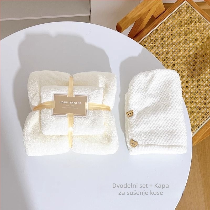 Troje ručnike za kupanje u Ins stilu, debeli mikrovlaknasti ručnici, bez dlačica, upijajući, Jacquard 150d