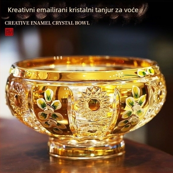 Stakleni tanjur za voće – lagani luksuz i retro stil, brend Crystal carving color, premium kvaliteta.