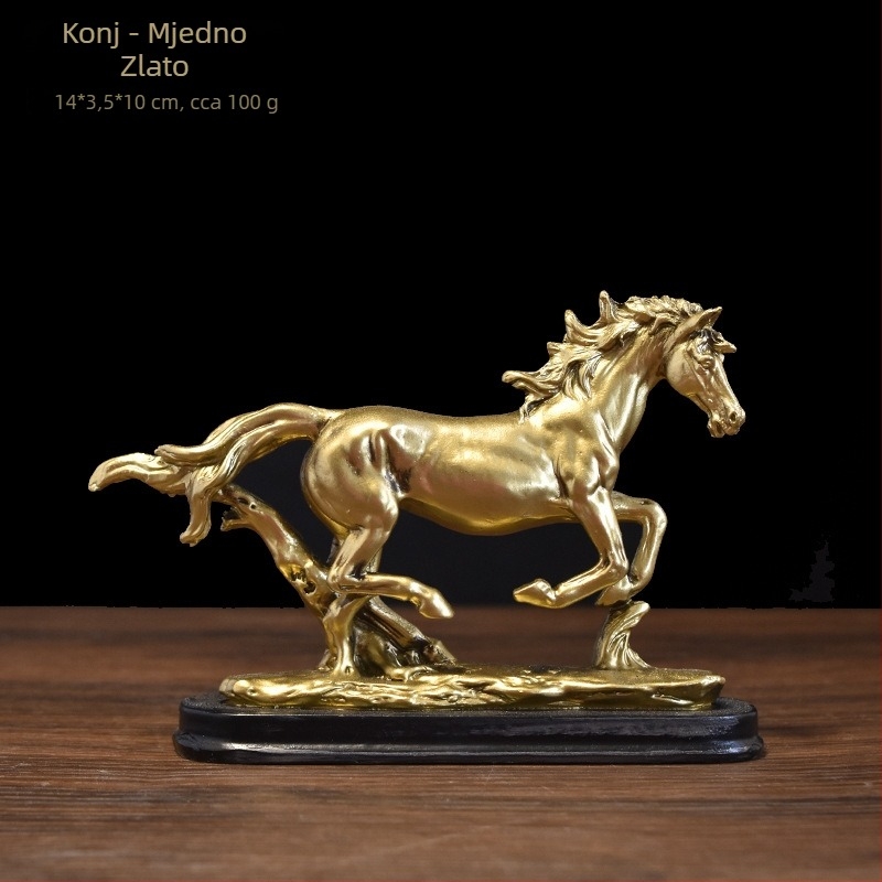 Baiying Nordijski umjetnički moderni konjski ukras za dnevni boravak, TV ormar, hodnik i vinska skrinja – sintetička smola