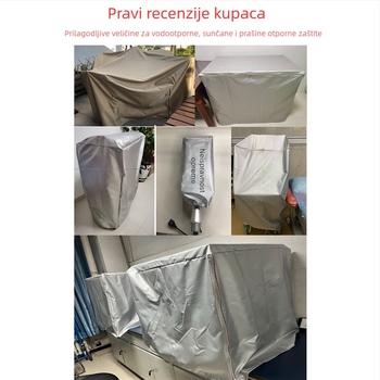 Prilagodljiva PVC zaštitna navlaka za opremu i namještaj – debeli 420D, Oxford platno sa srebrnim premazom, otporna na sunce, prašinu i vodu