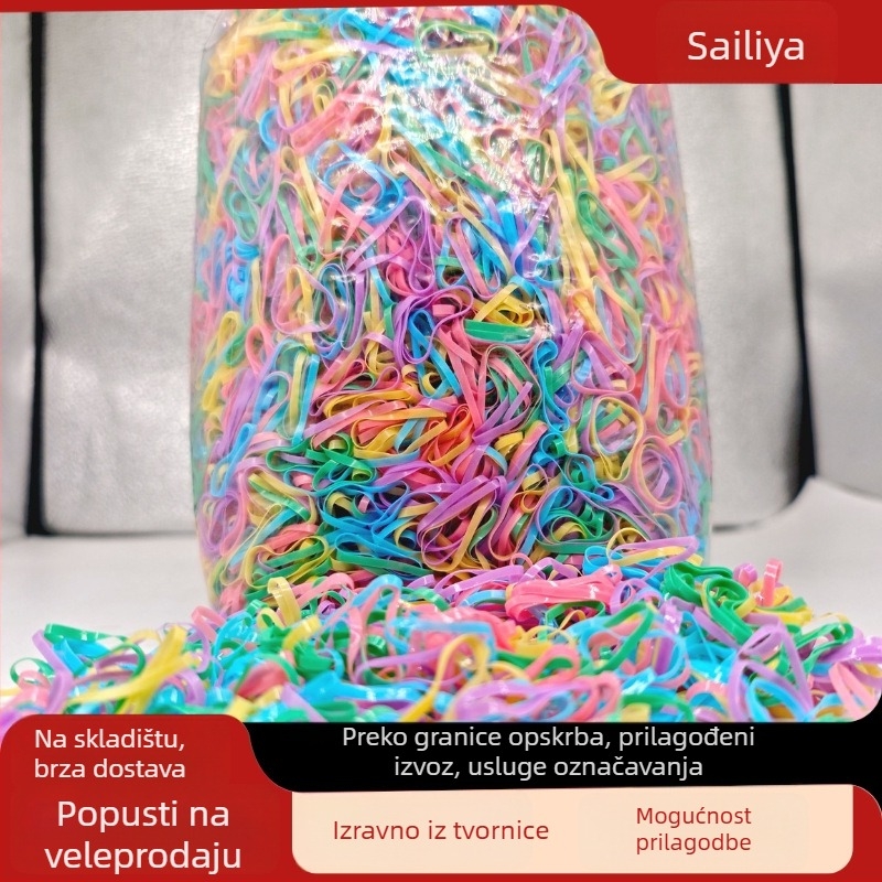 TPR gumice za kosu, visoka elastičnost, štancanje, korejski stil, jednokratne gumice