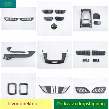 Unutarnja obrubna traka s karbonskim izgledom za Buick GL8 New Energy Lu Shang – ABS plast, okvir navigacije i okvir ručice stražnjih vrata