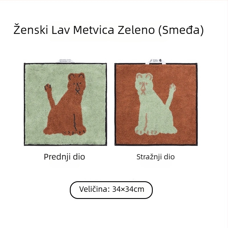 Cotton Love Jacquard kvadratni ručnik za ruke, 60 g, 32‑vlasna pamuk, upijanje 0–5 s