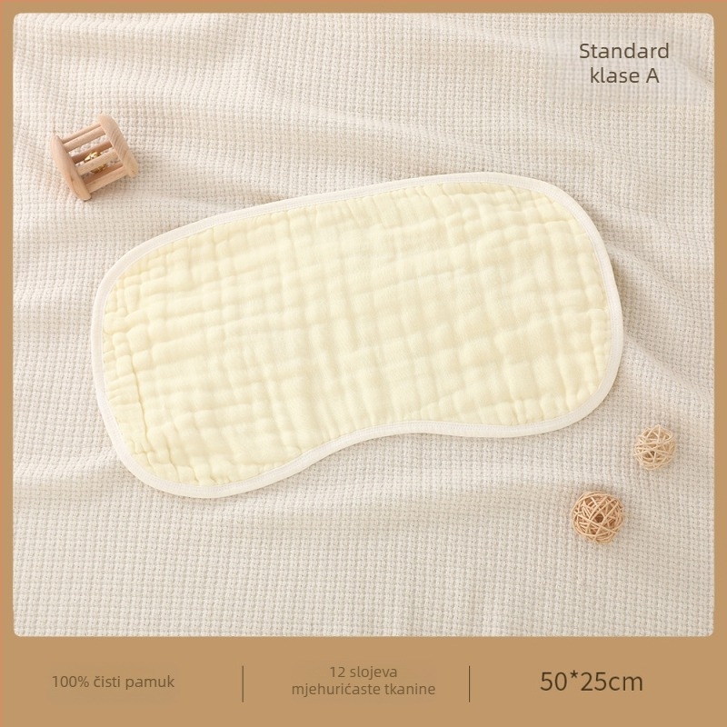 Komplet pamučnih jastučnica za novorođenče: 12-slojni jastuk, jastuk u obliku oblaka i plosnati jastuk od gaze — prozračan i upija znoj