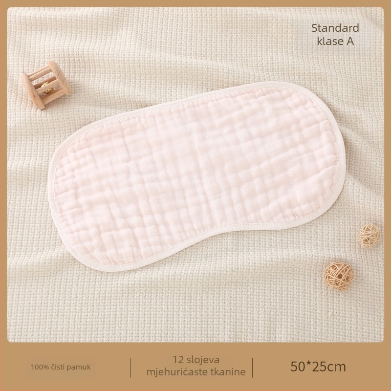 Komplet pamučnih jastučnica za novorođenče: 12-slojni jastuk, jastuk u obliku oblaka i plosnati jastuk od gaze — prozračan i upija znoj