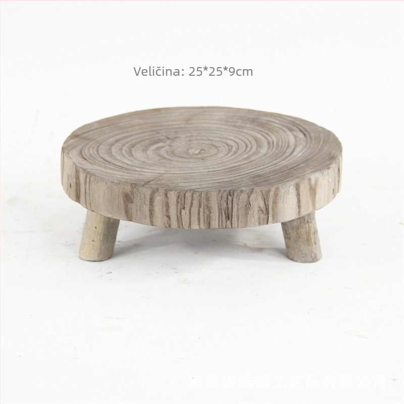 Drveni ukrasni pladanj u Wabi-Sabi stilu — Haom, materijal: drvo, pakiranje: karton, namijenjeno domu, hotelu i vilu