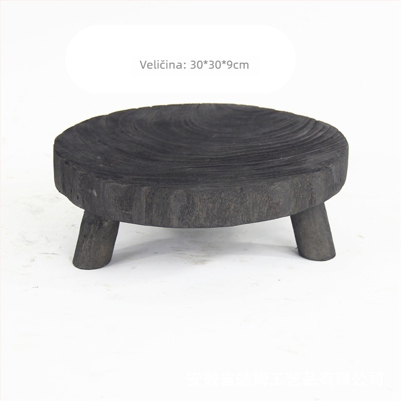 Drveni ukrasni pladanj u Wabi-Sabi stilu — Haom, materijal: drvo, pakiranje: karton, namijenjeno domu, hotelu i vilu