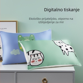 Dječja jastučnica od svile s ispisom likova, 100% svila, reaktivno bojanje