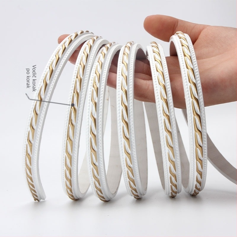 PVC samoljepljiva dekorativna rubna traka za pozadinu televizora na zid — moderan stil, vatrootporna, vodootporna, otporna na vlagu i koroziju, dugotrajna