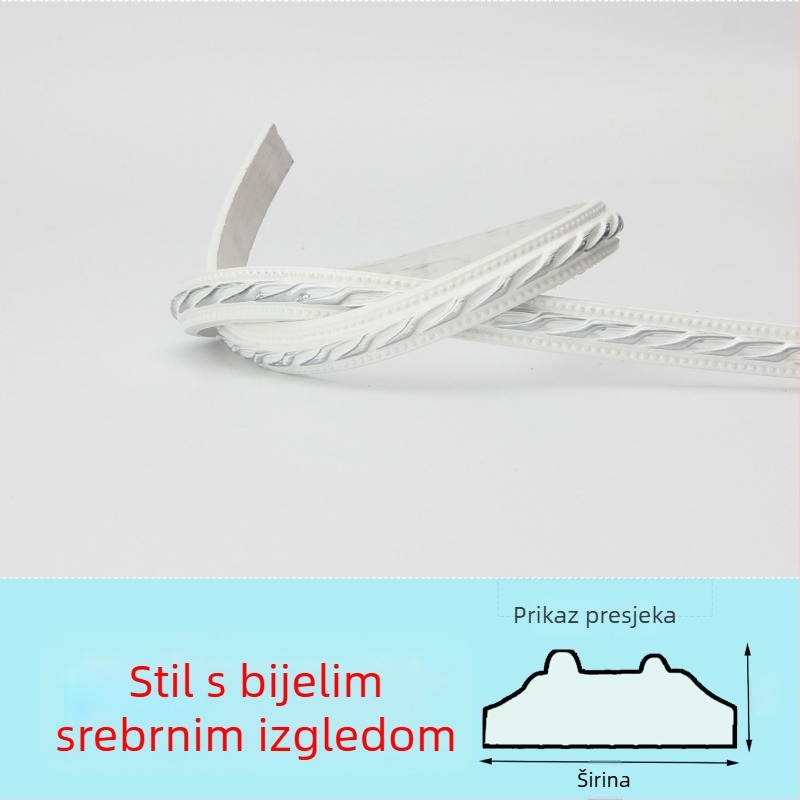 PVC samoljepljiva dekorativna rubna traka za pozadinu televizora na zid — moderan stil, vatrootporna, vodootporna, otporna na vlagu i koroziju, dugotrajna