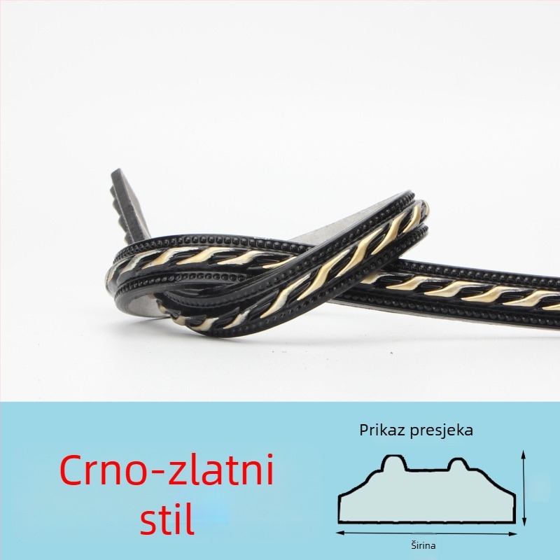 PVC samoljepljiva dekorativna rubna traka za pozadinu televizora na zid — moderan stil, vatrootporna, vodootporna, otporna na vlagu i koroziju, dugotrajna