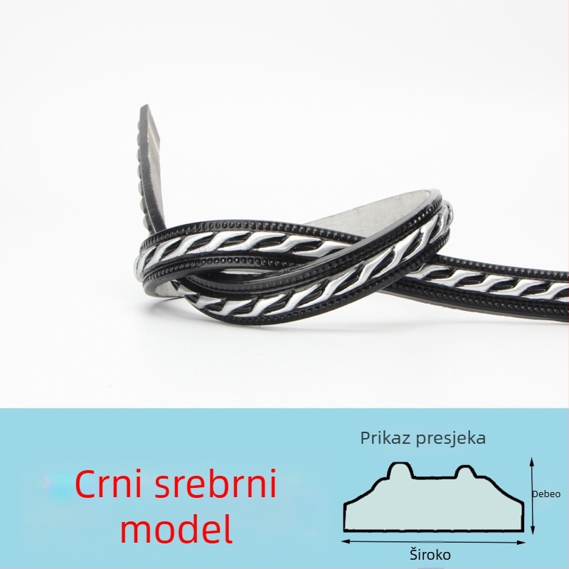 PVC samoljepljiva dekorativna rubna traka za pozadinu televizora na zid — moderan stil, vatrootporna, vodootporna, otporna na vlagu i koroziju, dugotrajna