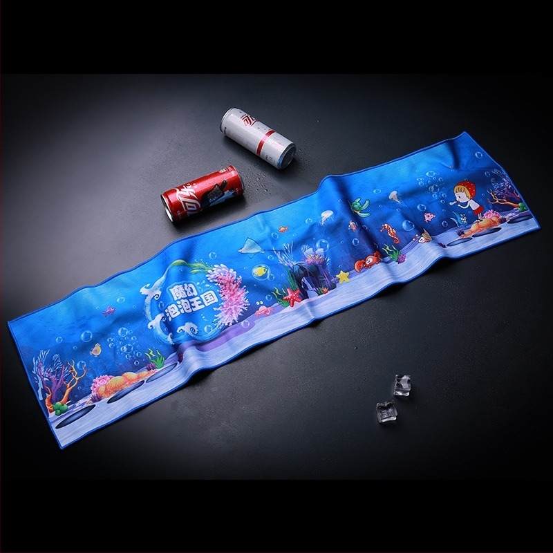 Hlađajući sportski ručnik, brzo sušeći pamuk, 25×100 cm, za košarku, trčanje i teretanu, prilagodljiva veličina