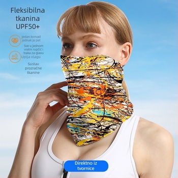 Vanjski bezšavni antibakterijski šal za glavu od ice silk za muškarce i žene, ljetna zaštita od prašine i sunca, svestrana maska za biciklizam