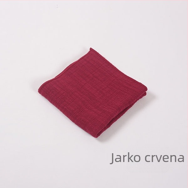 Kvadratna salvetica za čaj od pamuk-lan – upijanje 0–5 s, 260 g, slub pređa, niti 21, šav