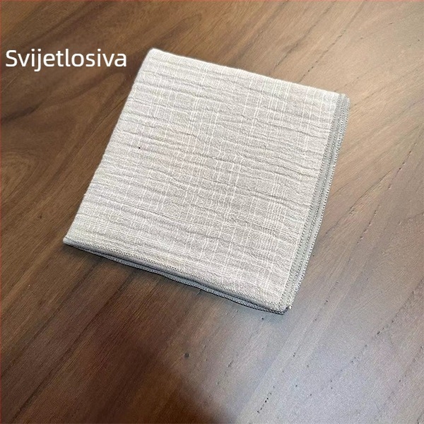 Kvadratna salvetica za čaj od pamuk-lan – upijanje 0–5 s, 260 g, slub pređa, niti 21, šav
