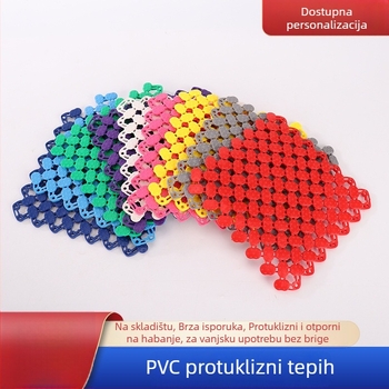 Modularna PVC anti-slip prostirka za kupaonicu, kvadratnog oblika, jednobojna, za kupaonicu, WC i bazen