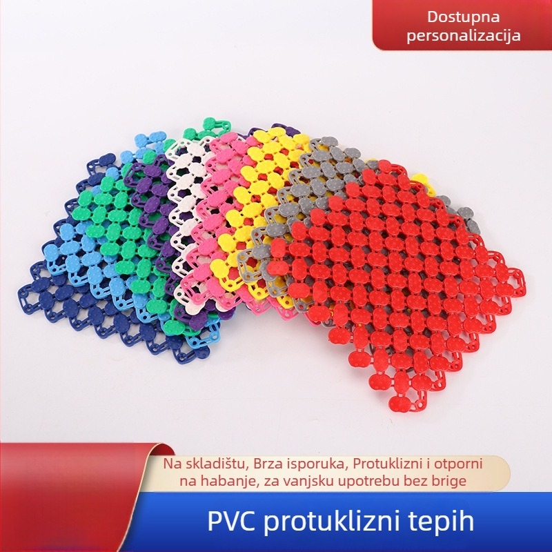 Modularna PVC anti-slip prostirka za kupaonicu, kvadratnog oblika, jednobojna, za kupaonicu, WC i bazen