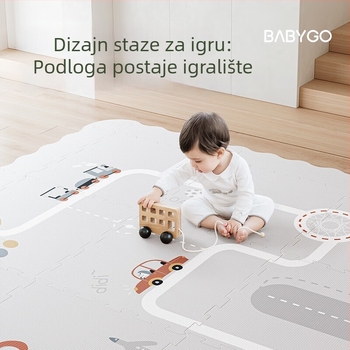 Babygo interlokacijski madrac za puzanje za djecu, XPE, 2 cm debljine, bez mirisa