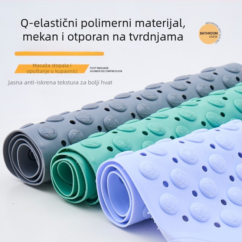 Protuklizna podloga za kupaonicu za kućnu upotrebu, tuš podloga za starije i djecu, vodootporna, masažna tekstura, PVC