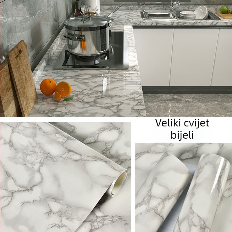 Folija za promjenu boje ormara za renovaciju, bez mirisa, vodootporna zaštitna folija za ladice, ormariće i štednjake