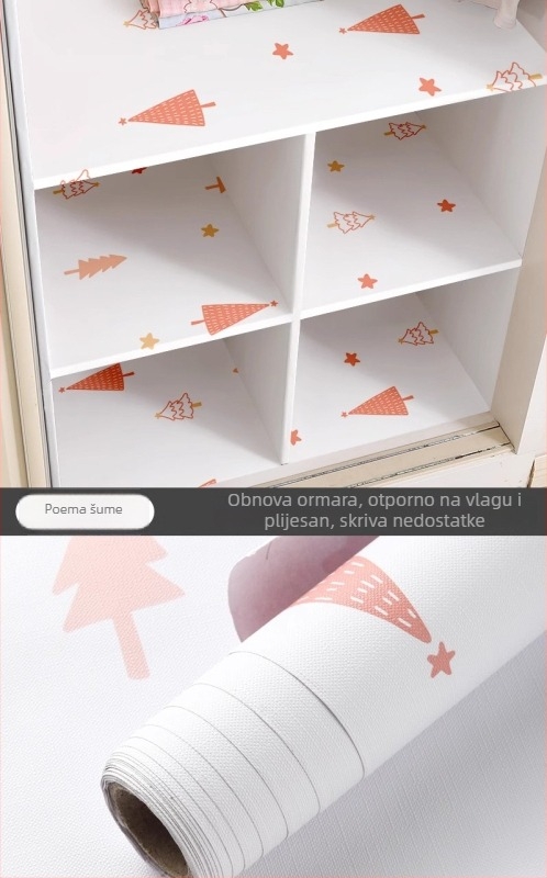 Garderobni unutarnji naljepnica PVC, samoljepljiva, otporna na toplinu i vlagu, floralni uzorak, vodootporna, za spavaću sobu, pastoralni stil
