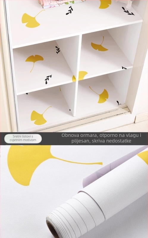 Garderobni unutarnji naljepnica PVC, samoljepljiva, otporna na toplinu i vlagu, floralni uzorak, vodootporna, za spavaću sobu, pastoralni stil