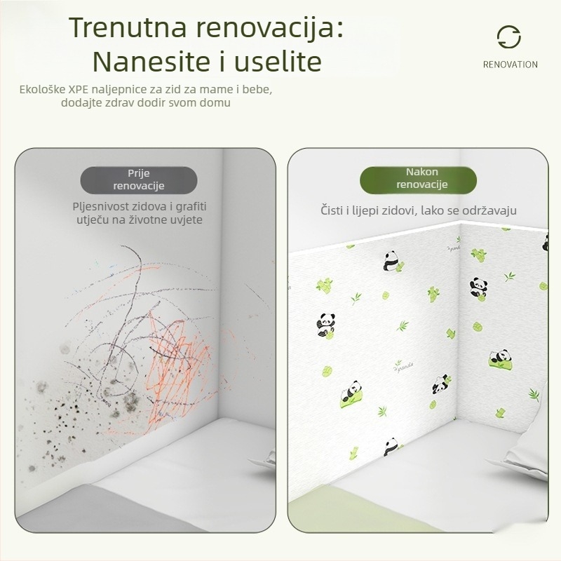 Mekana pjenasta zaštita zida za djecu – zaštita od udara uz rub kreveta, tatami stil
