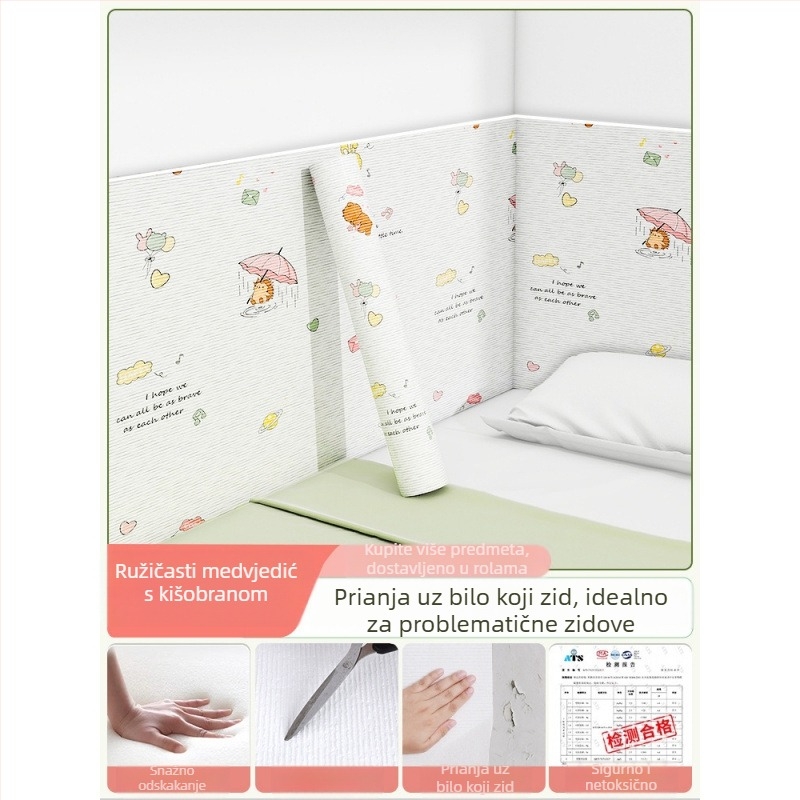 Mekana pjenasta zaštita zida za djecu – zaštita od udara uz rub kreveta, tatami stil