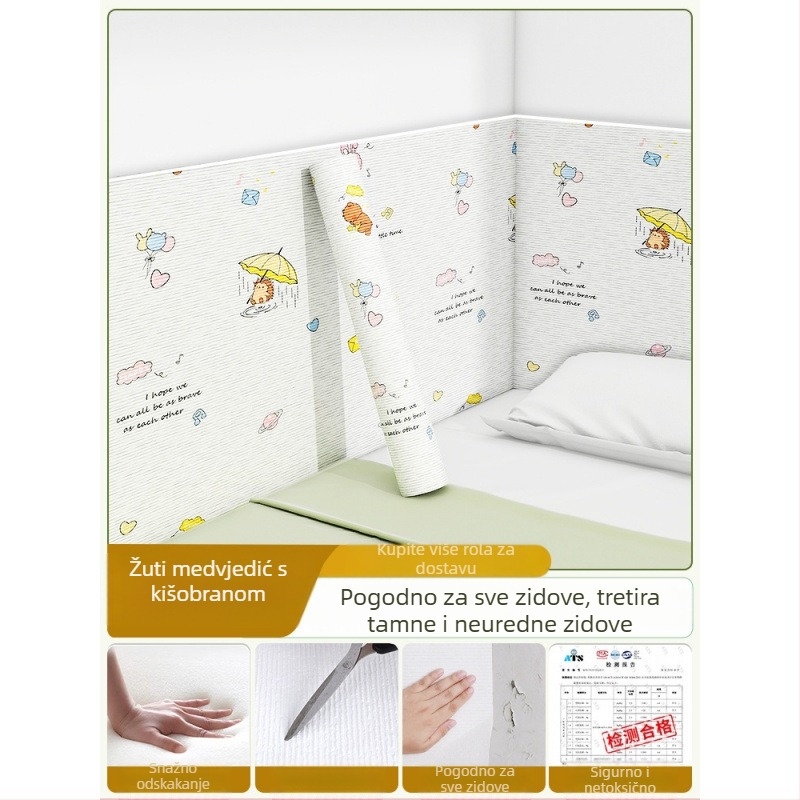 Mekana pjenasta zaštita zida za djecu – zaštita od udara uz rub kreveta, tatami stil