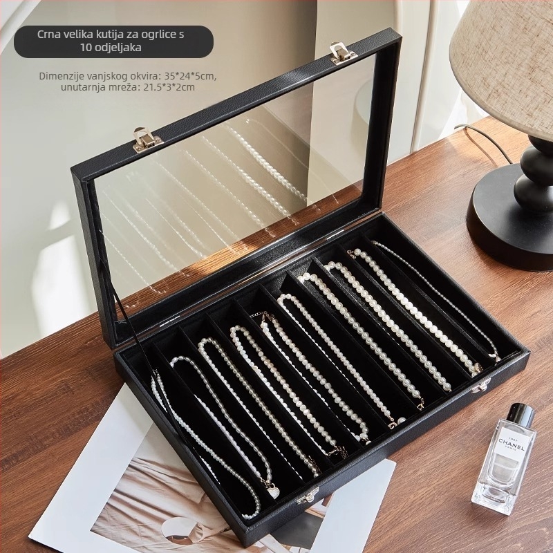 Taohuajia Kutija za nakit za broševe — Model Black leather brooch storage; Materijal Cortical; Stil Leisure; Vzor Jednobojan