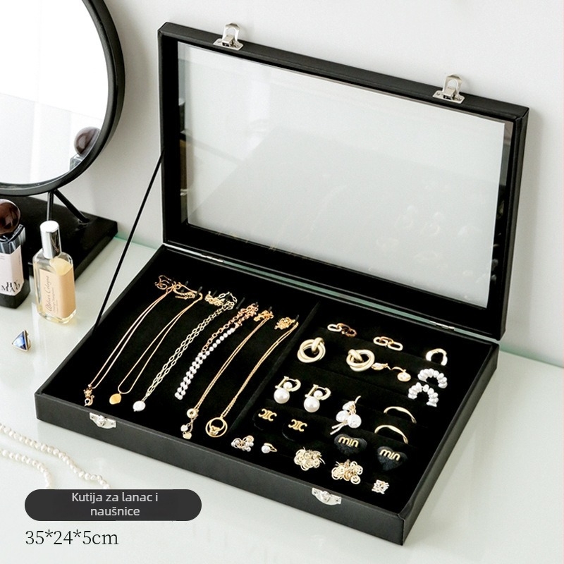 Taohuajia Kutija za nakit za broševe — Model Black leather brooch storage; Materijal Cortical; Stil Leisure; Vzor Jednobojan
