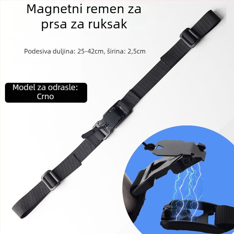 Kopča za pričvršćivanje kaiša na ruksak, protuklizni pojas, metalni materijal, jednobojni uzorak, proljeće 2024